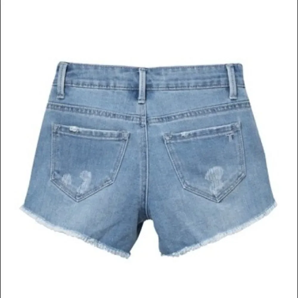 Tractr High Waist Button Up Shorts Big Girls Sz 16